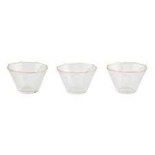 Set of 3 Gold Edge Ramekin