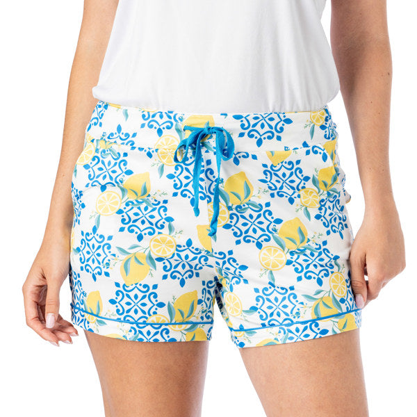 Hello Mello Lounge Shorts Sleepless in Santorini