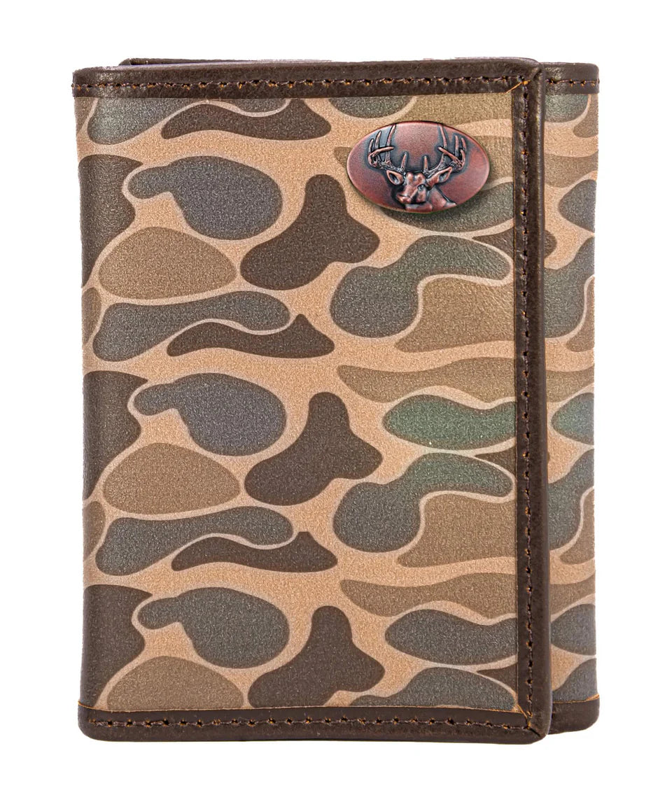 Old School Camo Trifold Wallet Buck