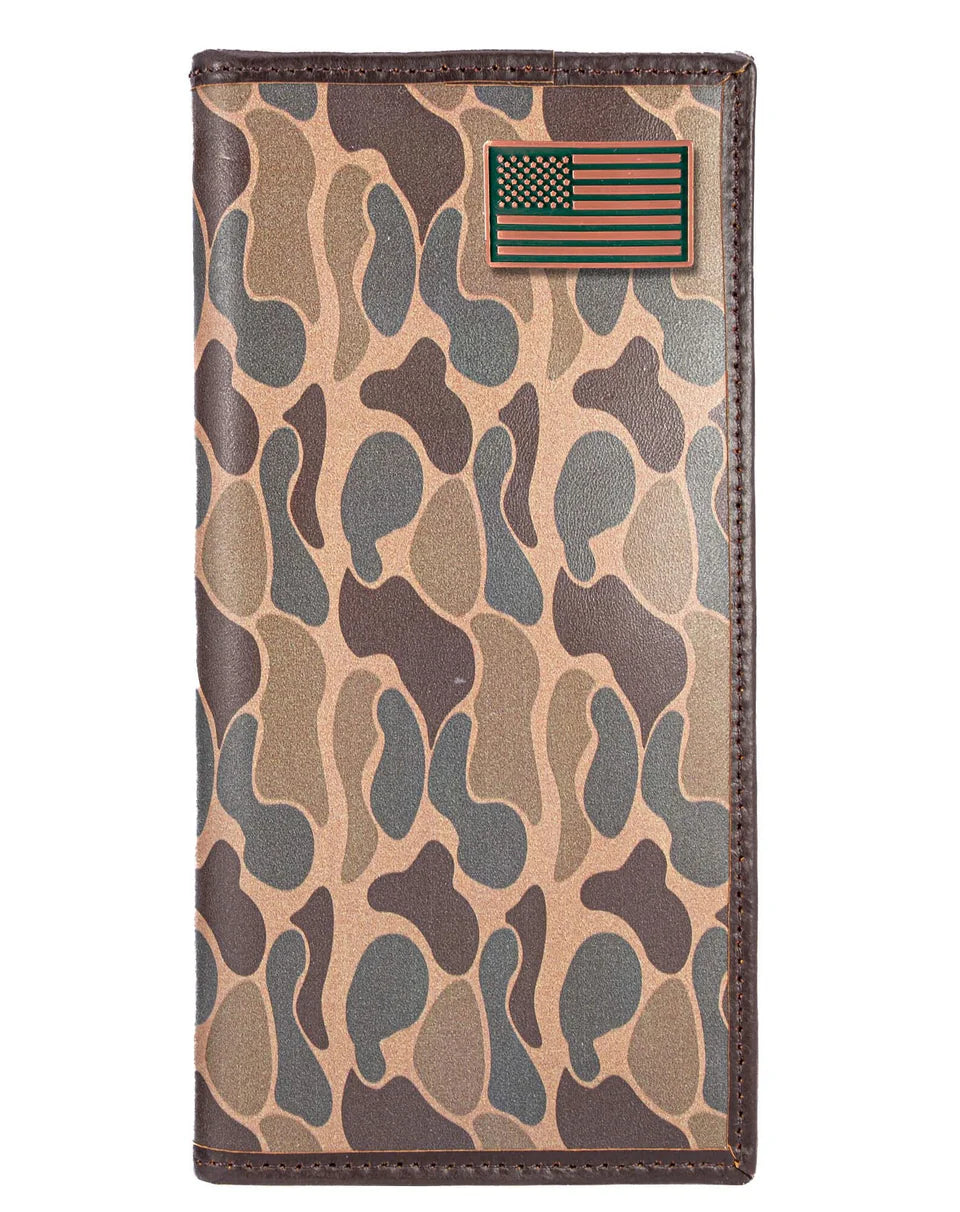 Old School Camo Secretary Wallet Flag