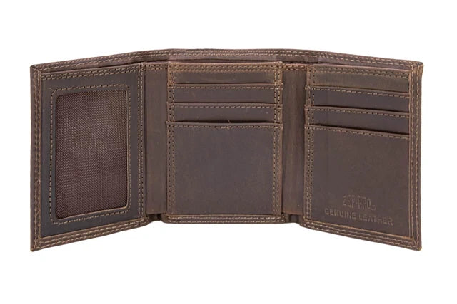 Shotshell Leather Trifold Wallet