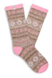 UGG W Leslie Graphic Crew Putty Fairisle