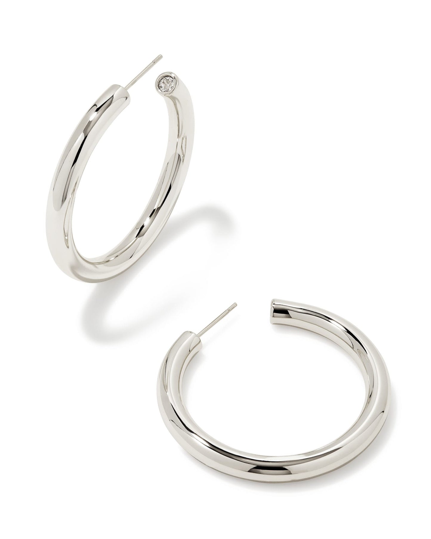 COLETTE LARGE HOOP EARRINGS SILVER