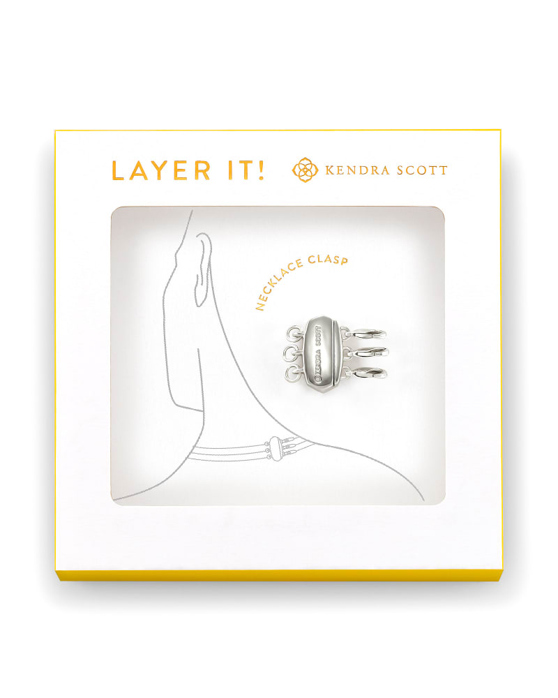 LAYER IT! NECKLACE CLASP RHODIUM METAL