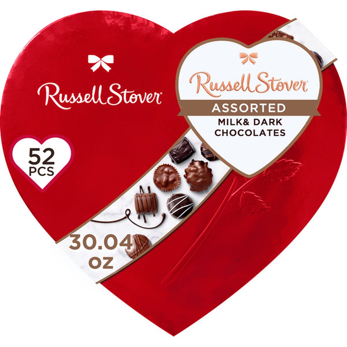 30.04oz Assorted Chocolate Red Foil Heart