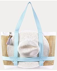 Lilly Beach Hat Tote with Hat Straps Beachside Haven