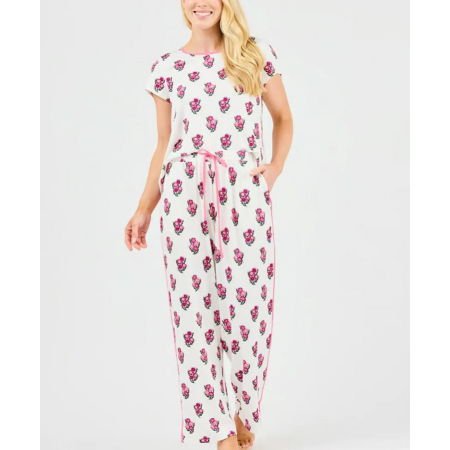 Melody Fable Floral Pink Pant Set