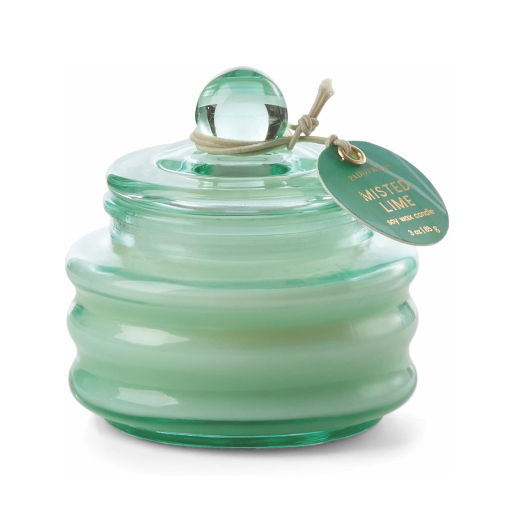 Beam 3oz Candle Mint Small Glass Vessel in Misted Lime