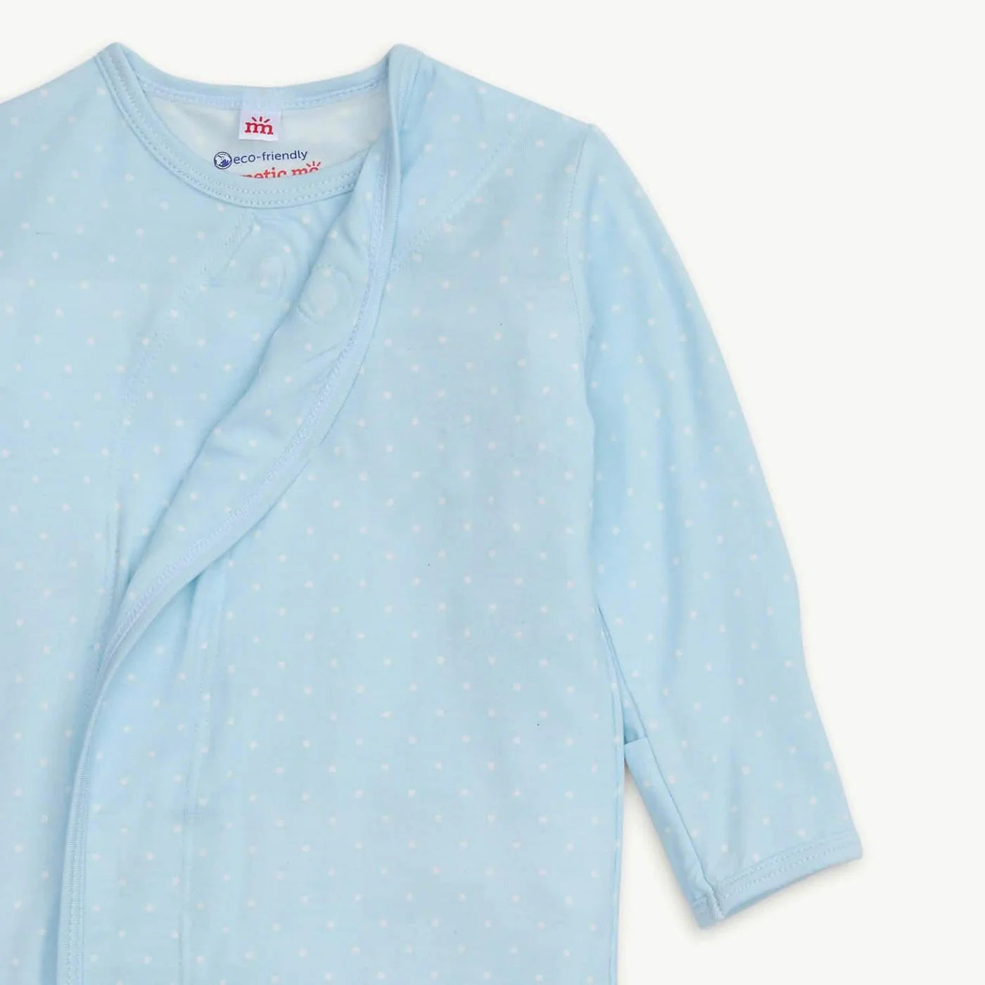 Pin Dot Blue Gown + Hat Set