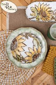 Etta B Pottery Sunflower Plate
