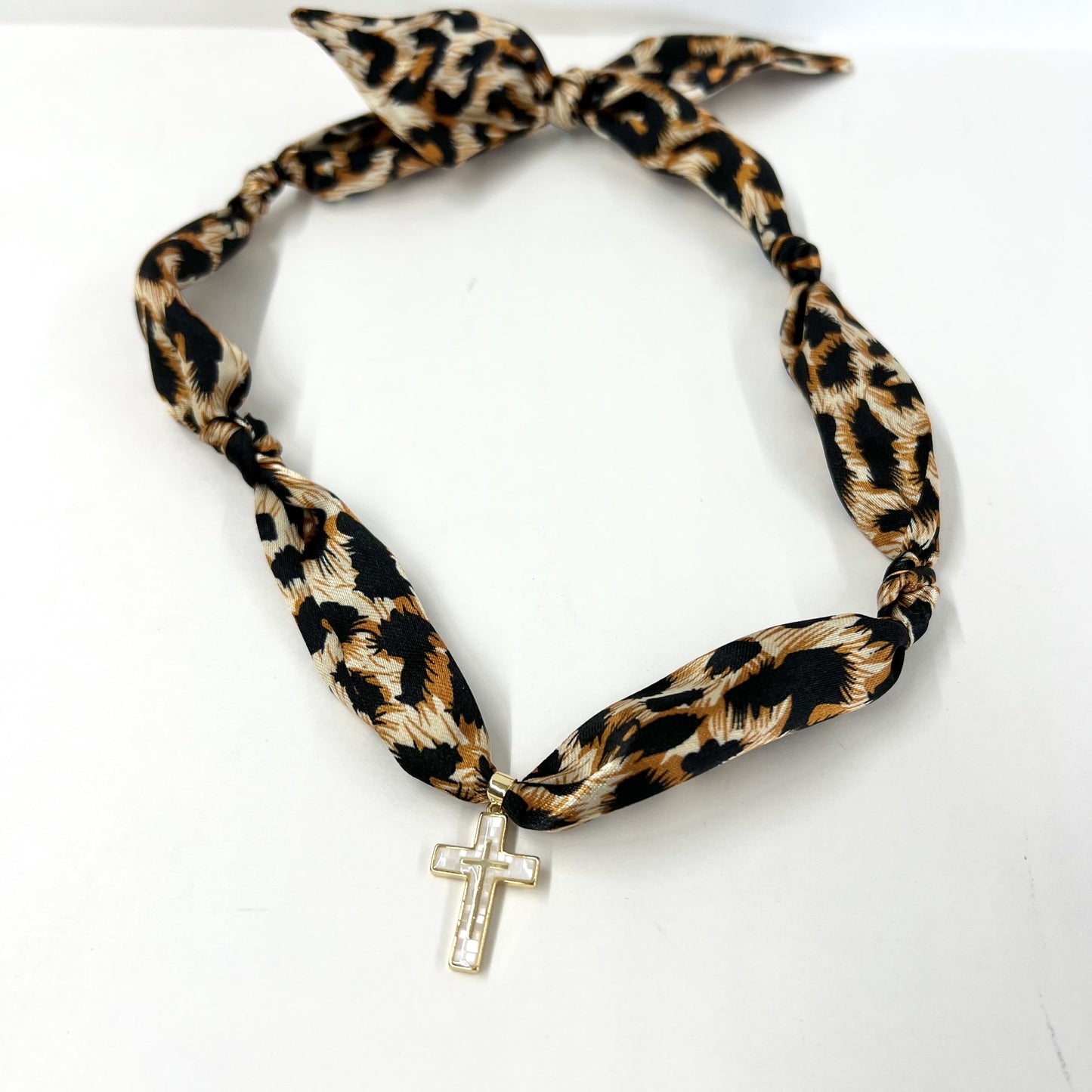 Scarf Necklace with Charm
