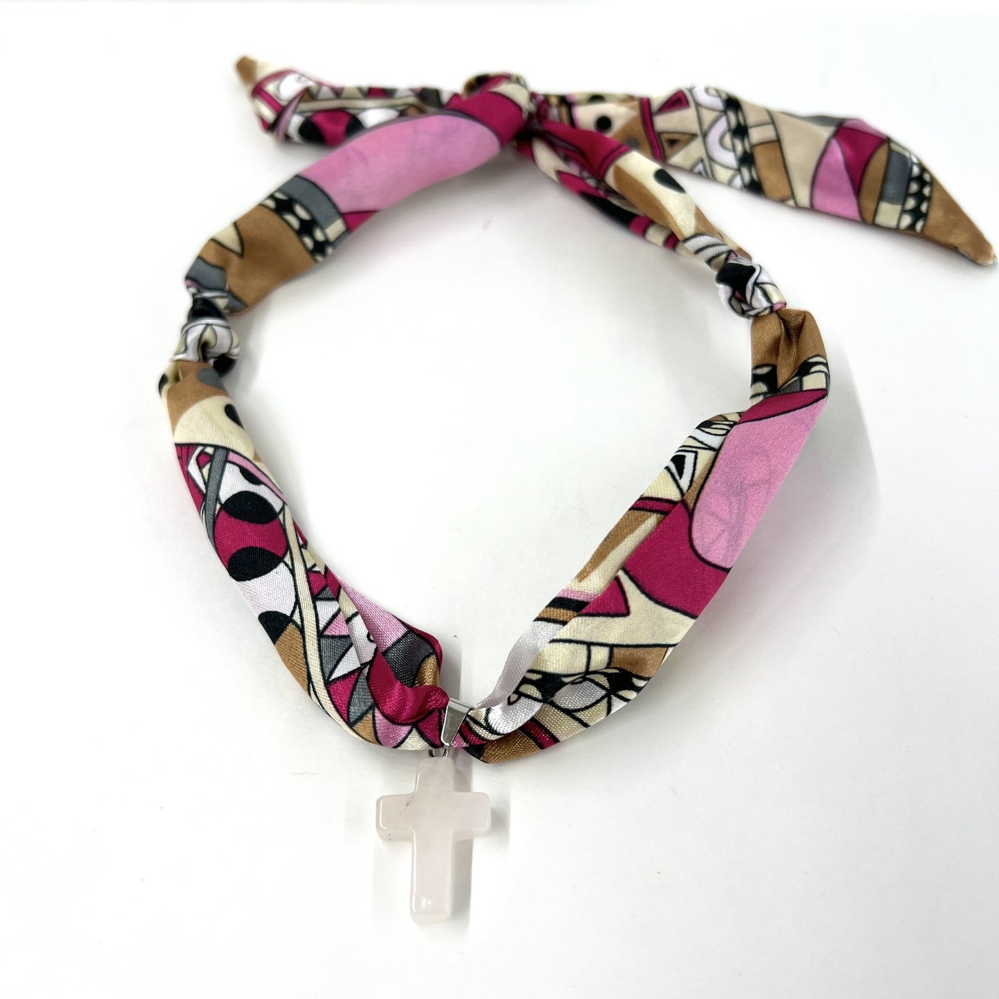 Scarf Necklace with Charm