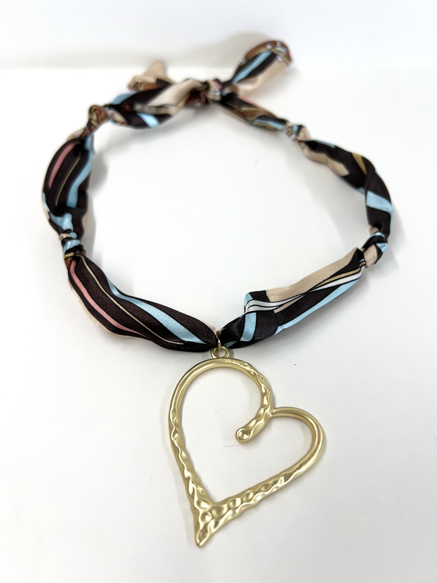 Scarf Necklace with Charm