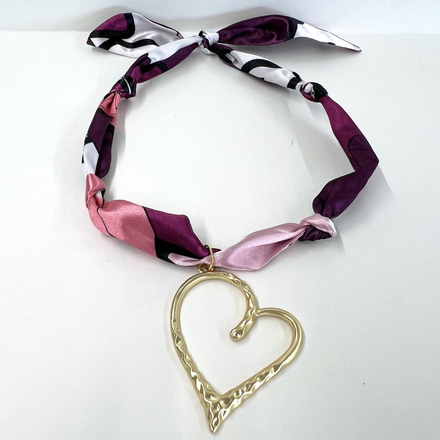 Scarf Necklace with Charm