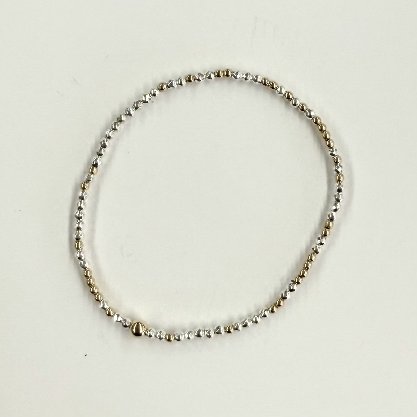 HOPE UNWRITTEN BRIGHT SILVER FACETED HEMATITE 2MM BEAD BRACELET