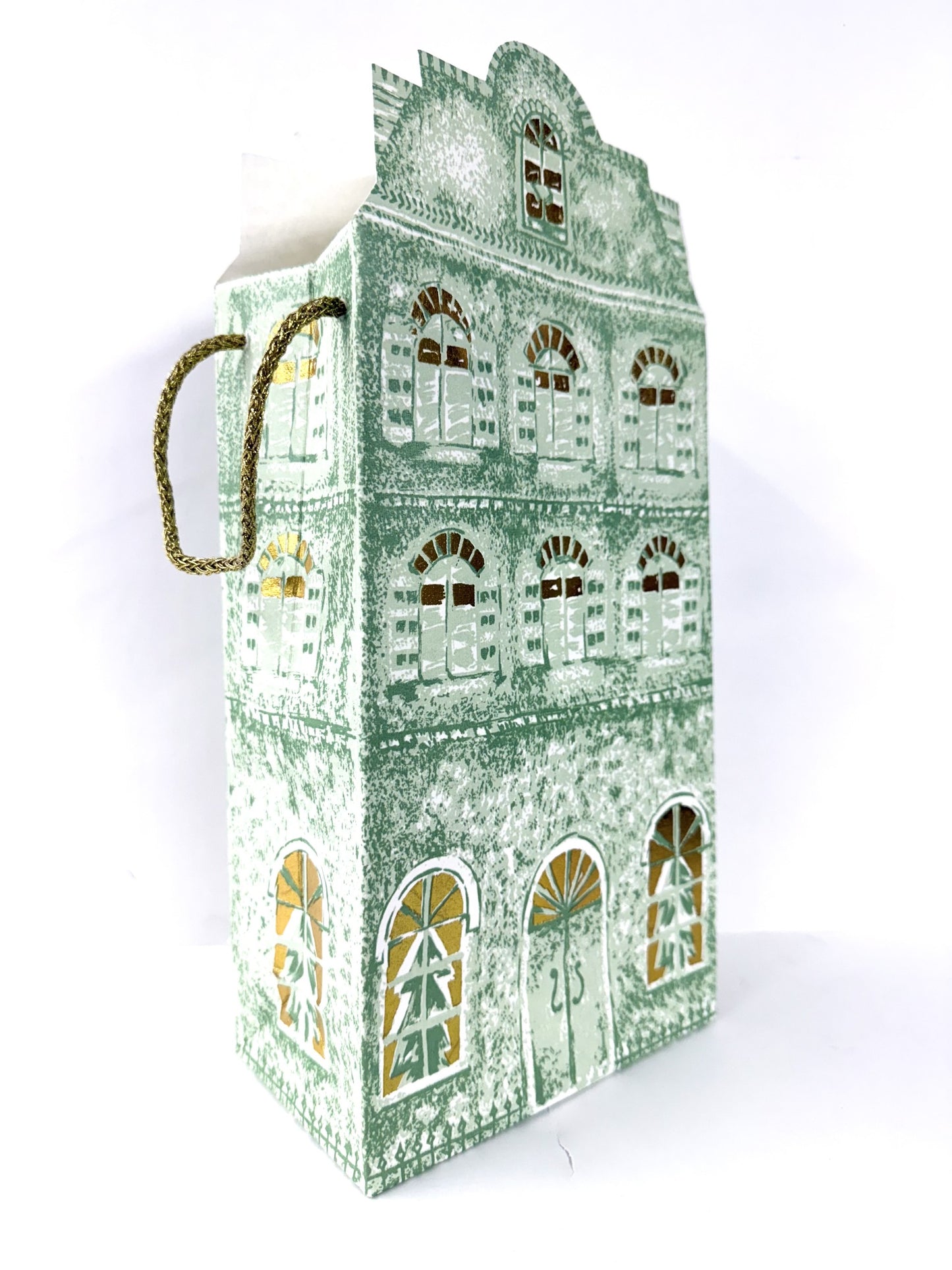 Handmade Recycled Paper House Shaped Gift Bag