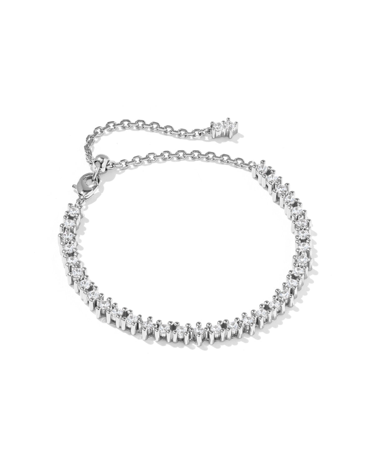 Fate Tennis Bracelet Rhodium Silver