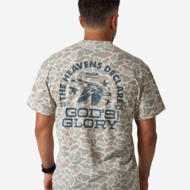 VINTAGE WASHED TEE in God's Glory Classic Deer Camo