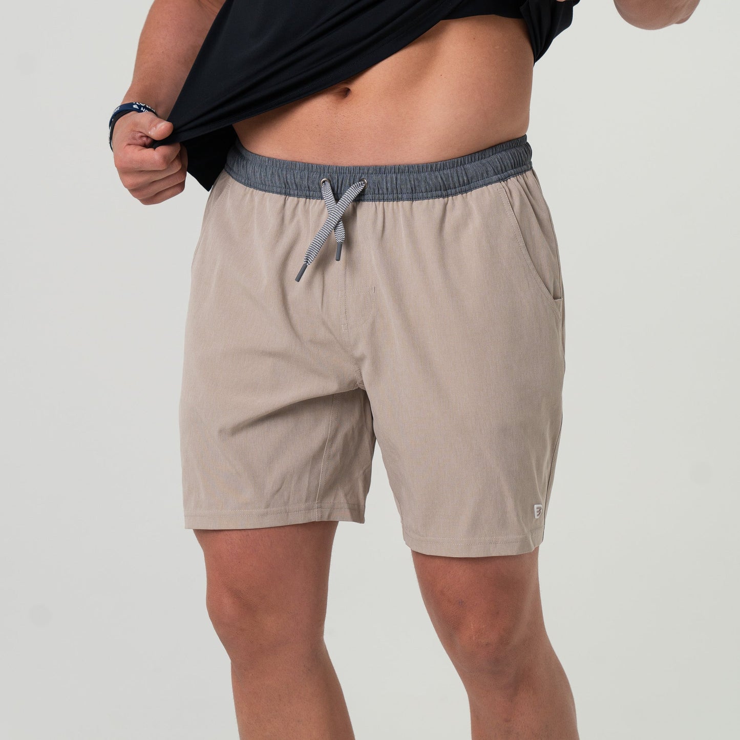 Athletic Shorts in Heather Khaki - Venado Camo Liner