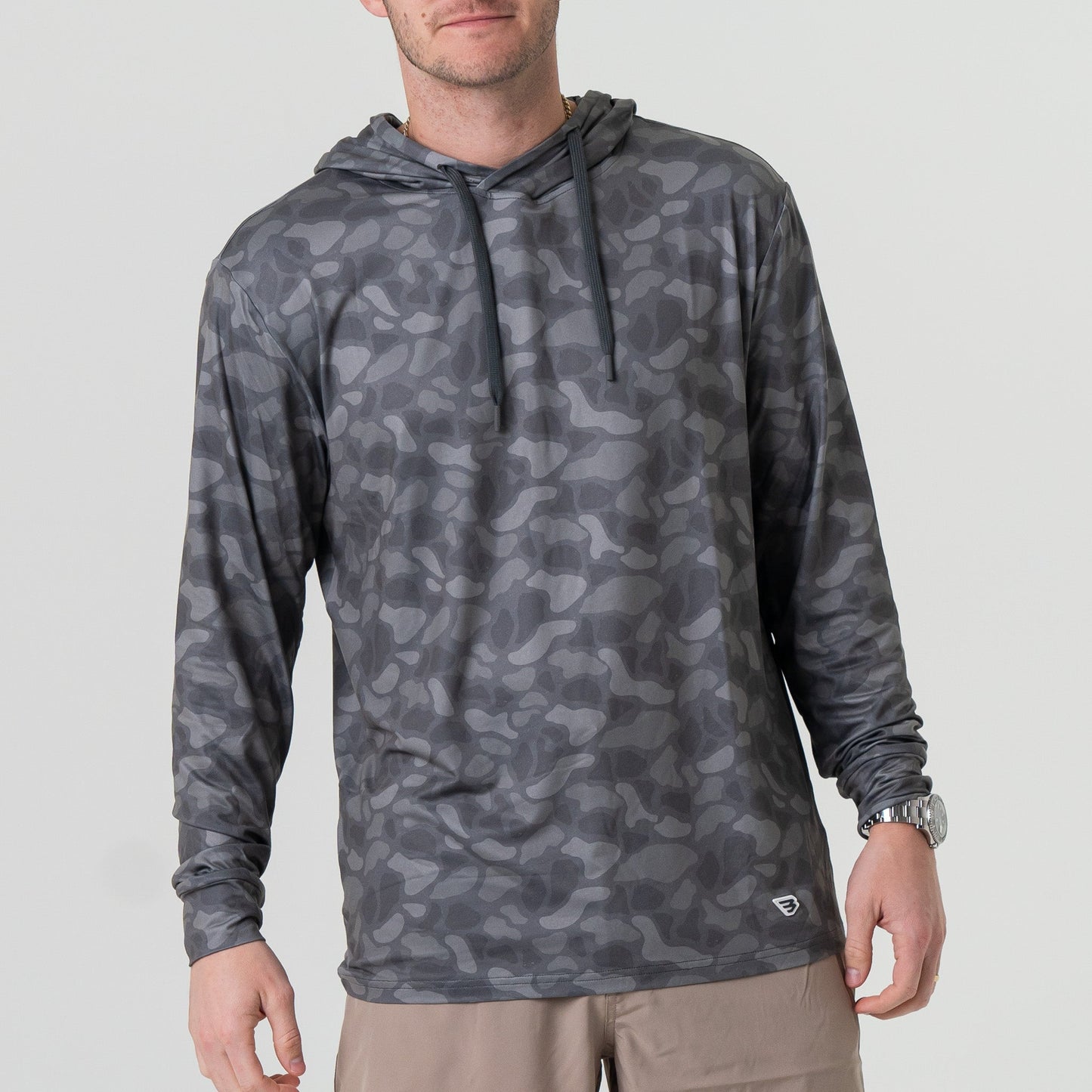 Performance Hoodie in Stone Camo