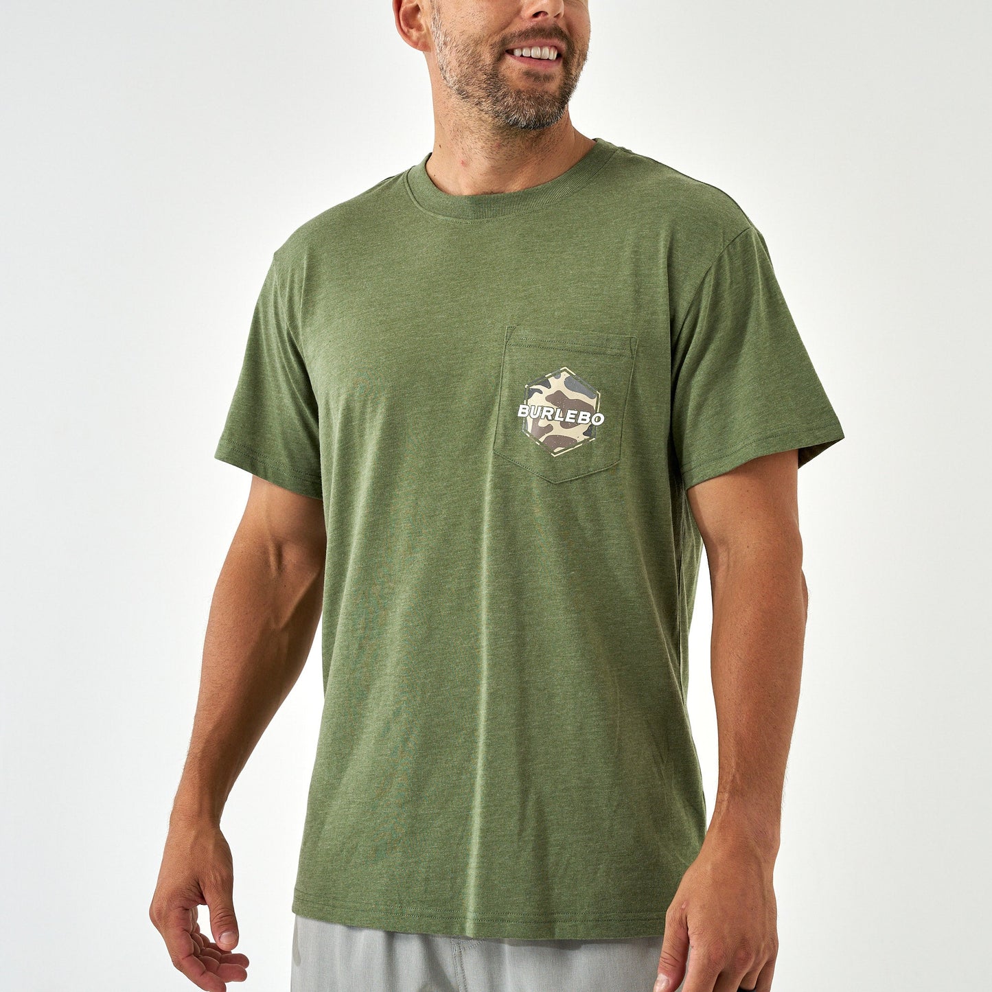 Adult SS Tee - Rad Dad Heather Olive