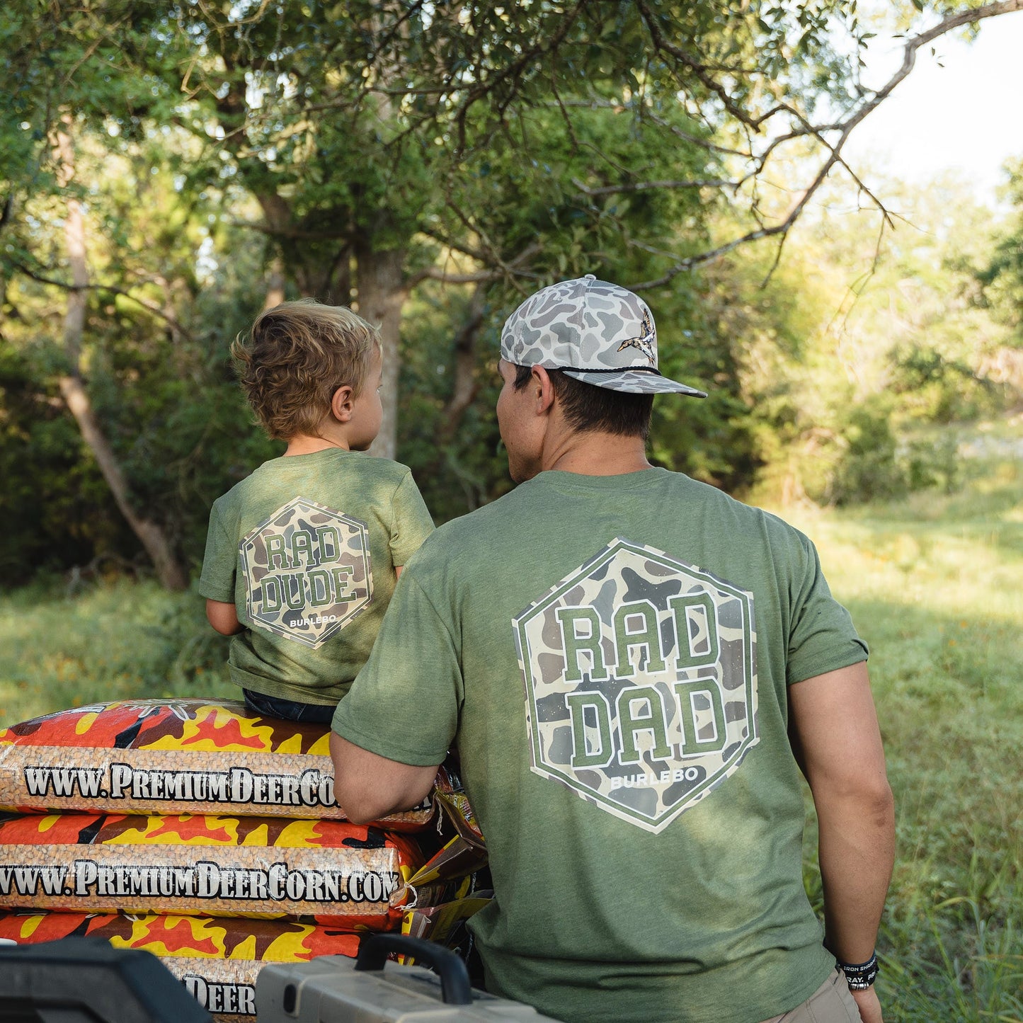Youth Tee - RAD DUDE Deer Camo - SS - Heather Olive