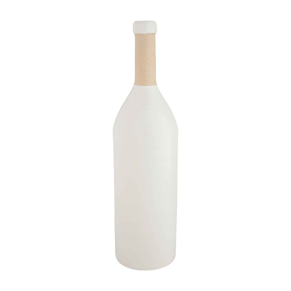 White Stoneware Bottle Vase