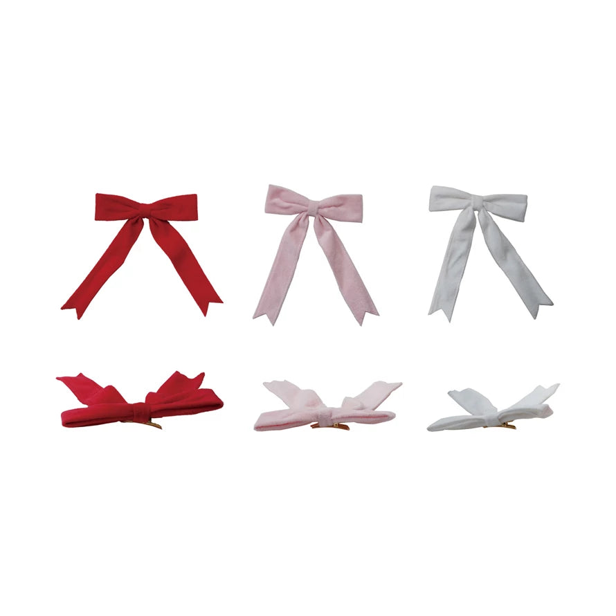 6"W x 8"H Velvet Clip-on Bow