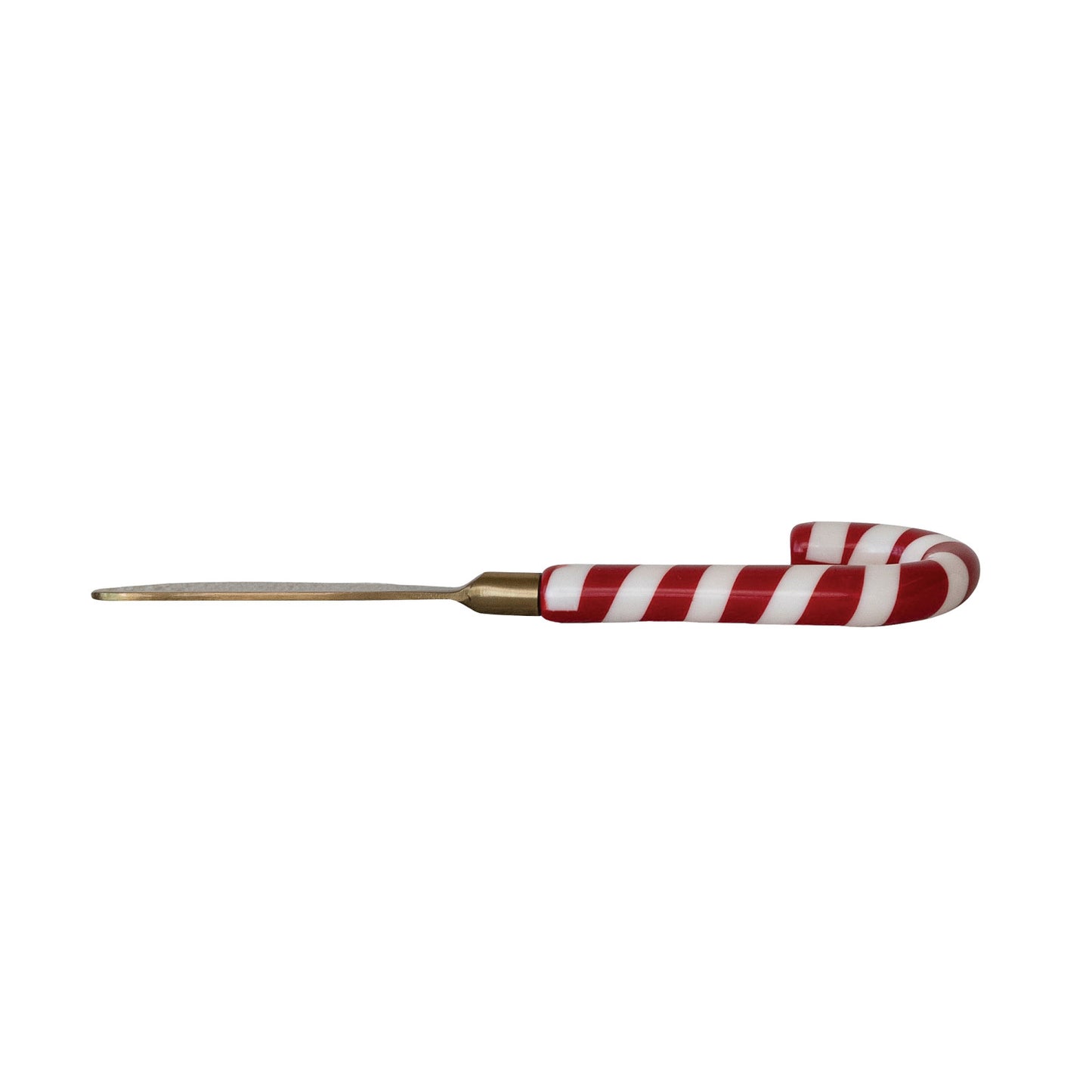 Stainless Steel Spreader with Resin Candy Cane Shaped Handle