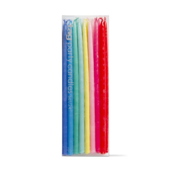 Assorted Party Candles Set of 24
