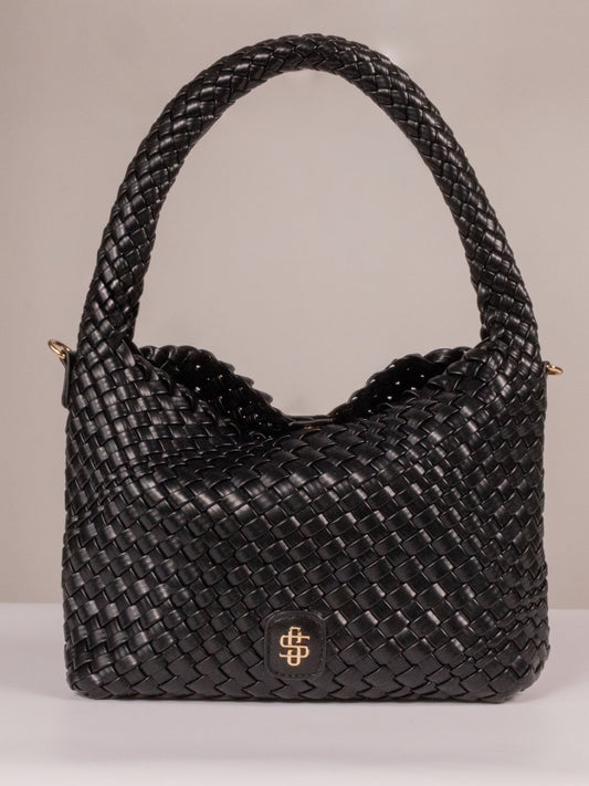 Leather Weave Crossbody Purse