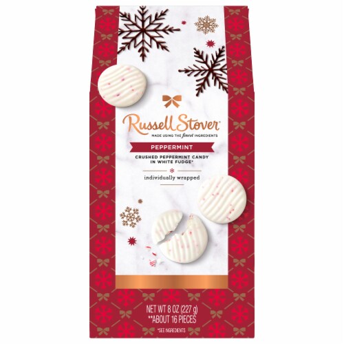 White Fudge Peppermint Stand Up Box 8oz