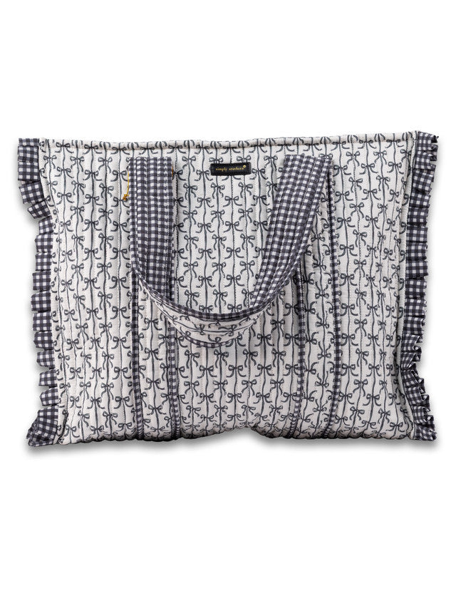 Black Bow Quilt Tote