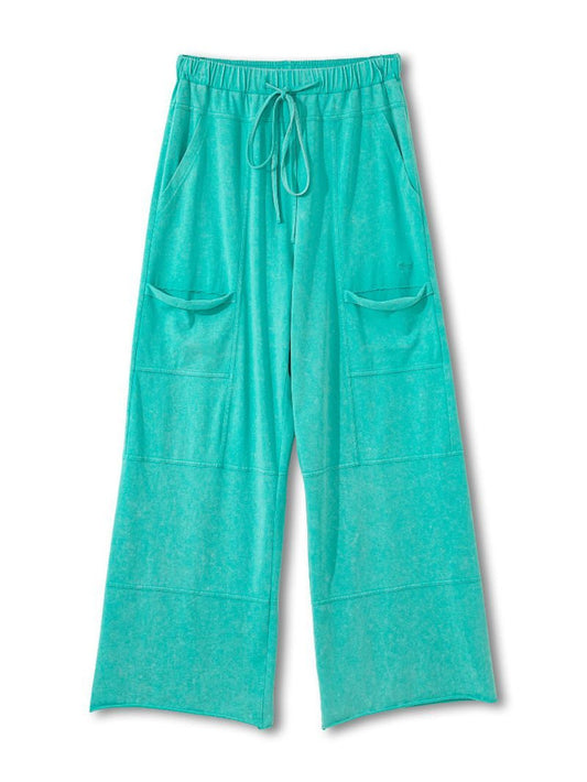 Vintage Wash Pants in Turquoise