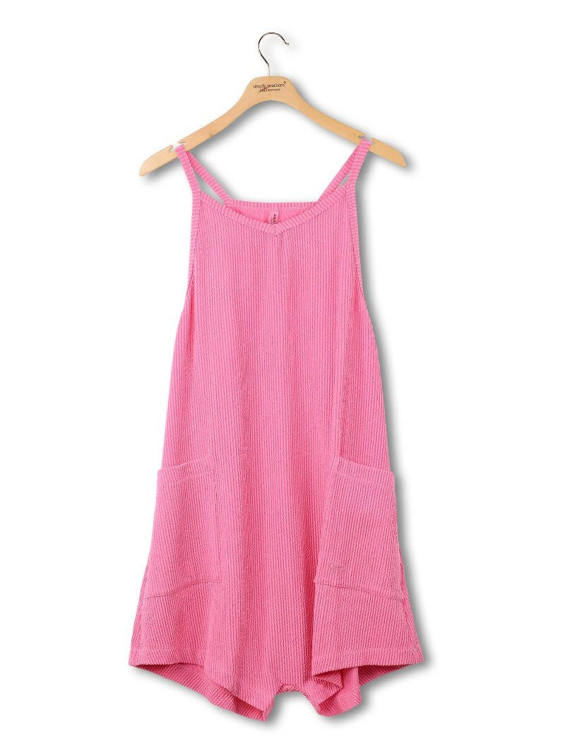Corded Romper Pink