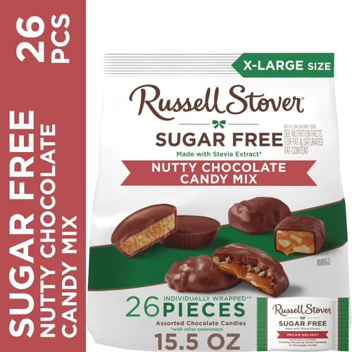 Sugar Free Nutty Chocolate Candy Mix, 15.5 Oz. Bag