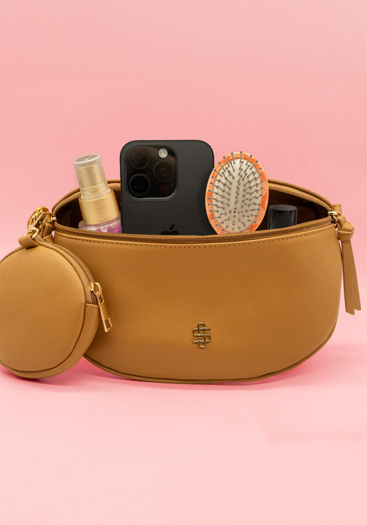 Leather Belt Bag with Pouch