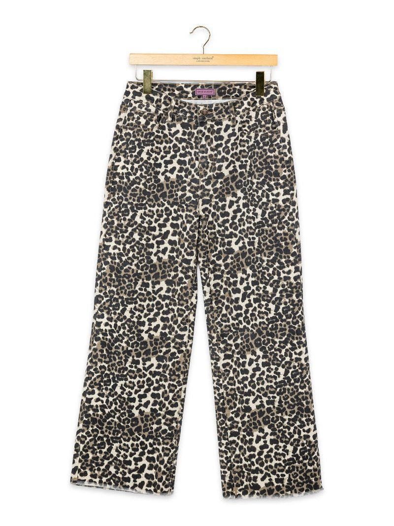 Cheetah Print Denim Jeans