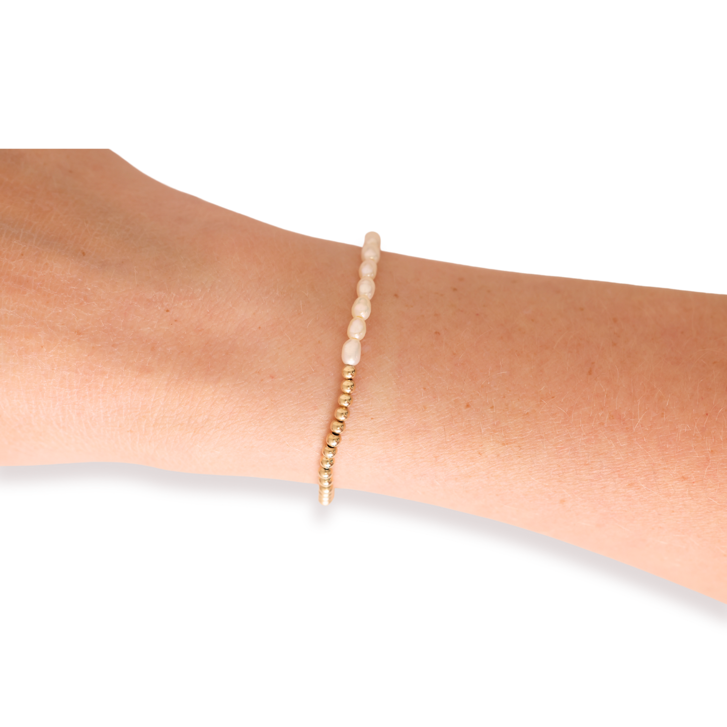 Hannah Pearl Bracelet in Gold: Standard 6.75 Inch