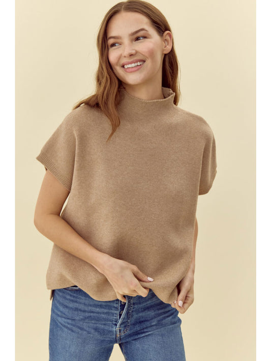 Taupe Sleeveless Sweater