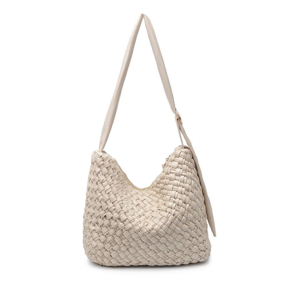 Classica Woven Crossbody: Oatmilk