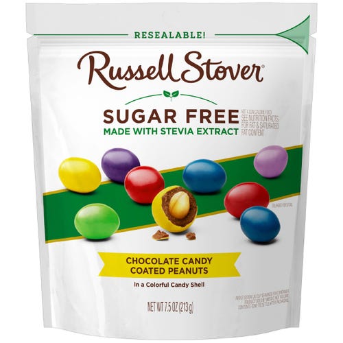 7.5oz Chocolate Candy Coated Peanuts Sugar Free