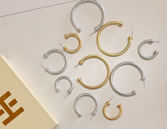 Hoops - Brushed Gold: Medium