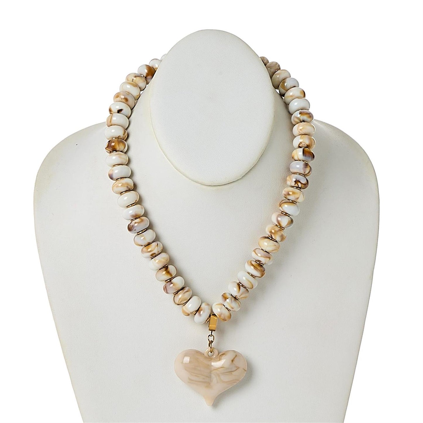 Chunky Heart Bead Necklace