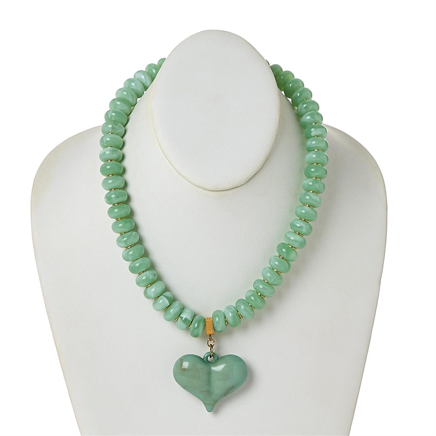 Chunky Heart Bead Necklace