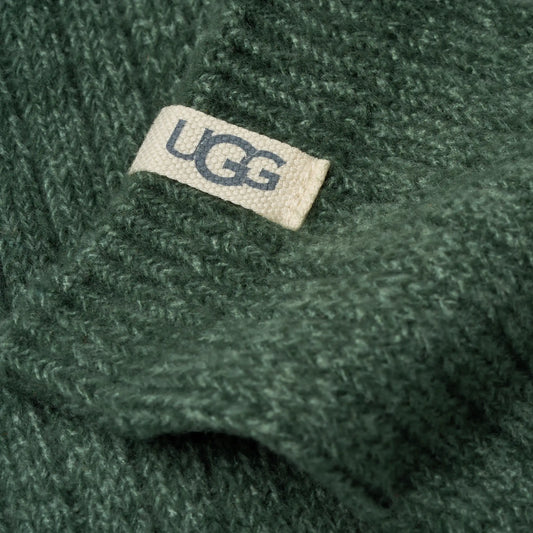 Women's Rib Knit Slouchy Crew Green Stone