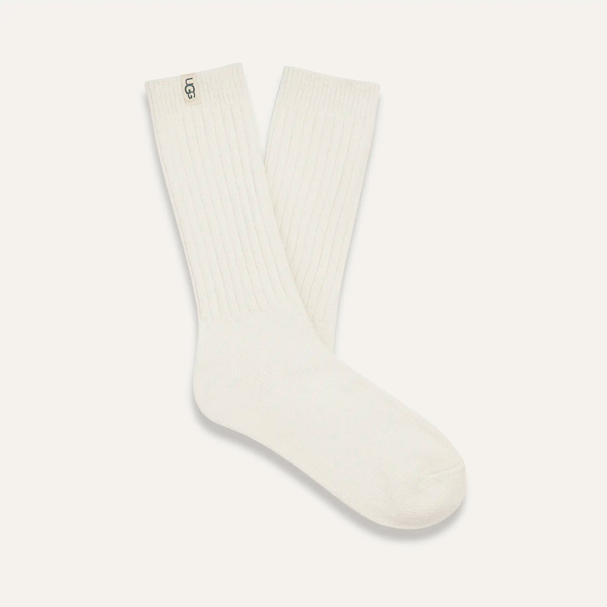 Women's Rib Knit Slouchy Crew in White