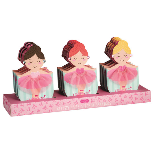 Ballet Glitzy Gems Stick-On Earrings