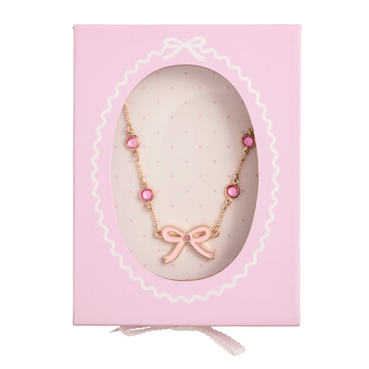Bow Rhinestone Necklace