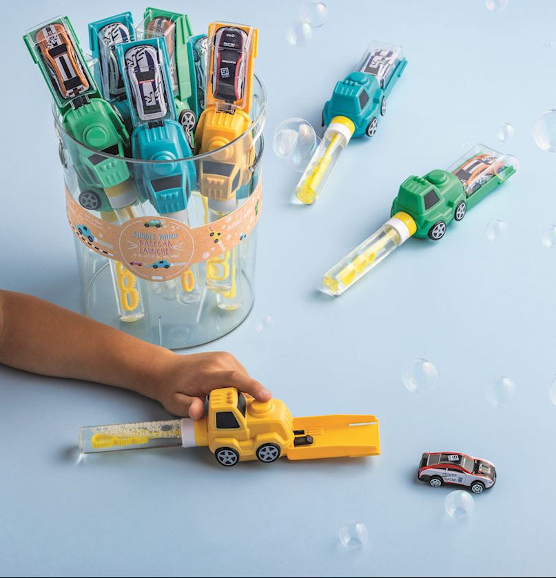 Bubble Wand Race Car Launchers